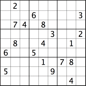 Sudoku Solver Question Example of Sudoku