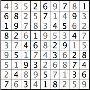 easy sudoku with solution